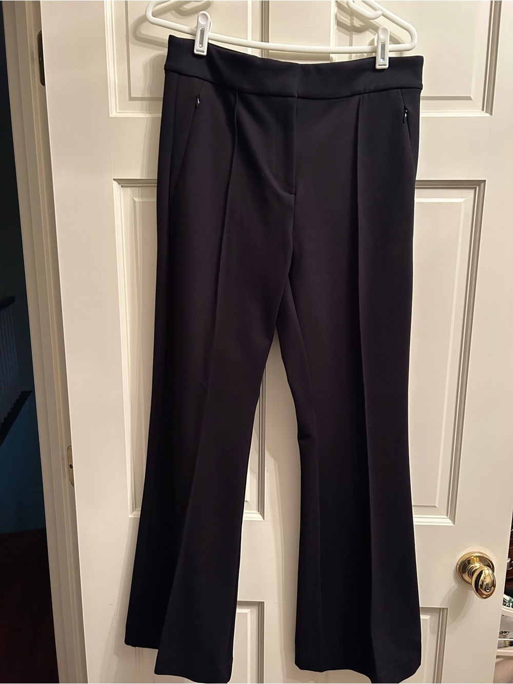 LOFT Black Boot-Cut Stretch Pants